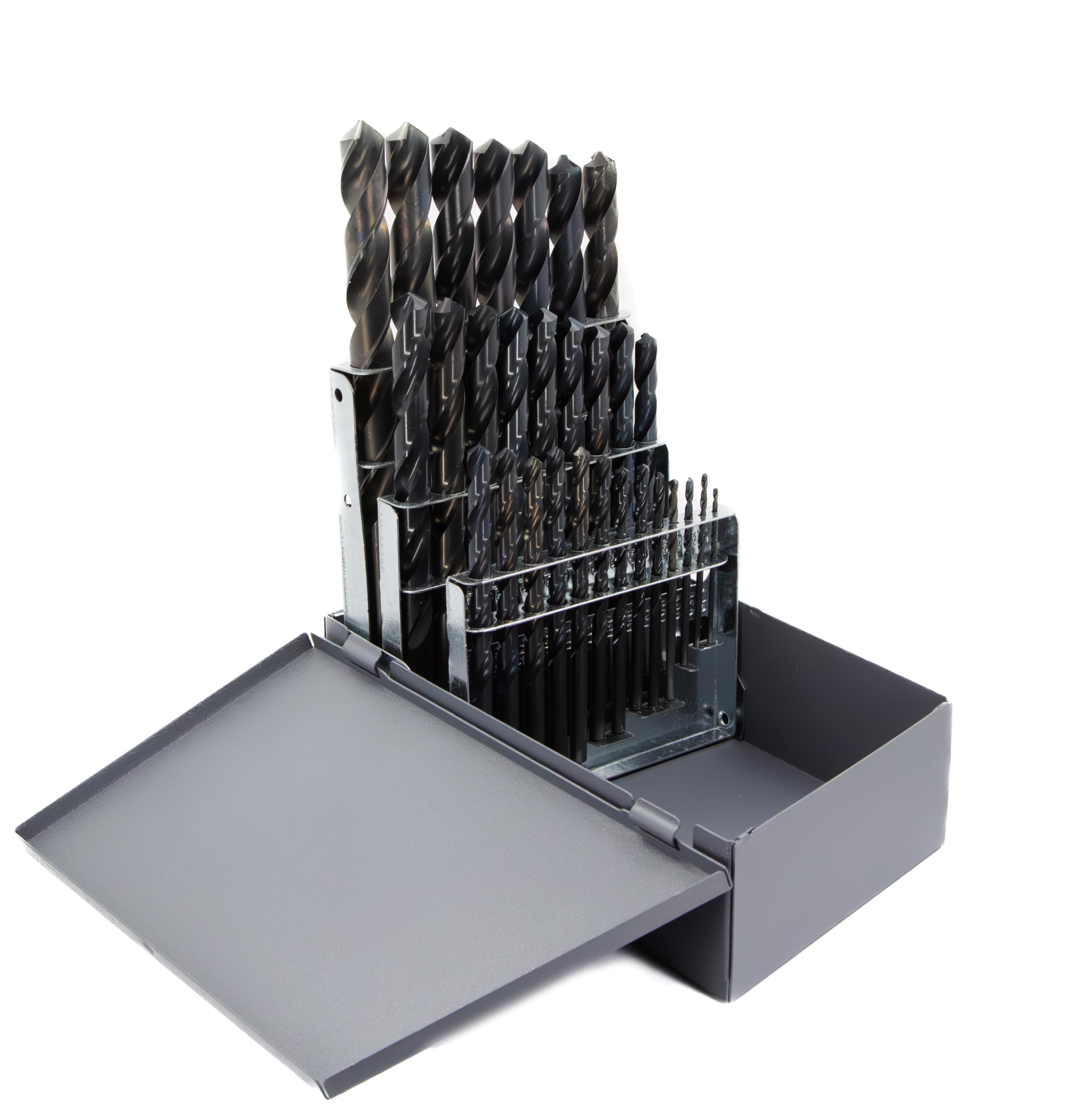 Drill America DWD4041-SET Juego de brocas HSS en caja de metal, 6-10 mm x 0,1 mm