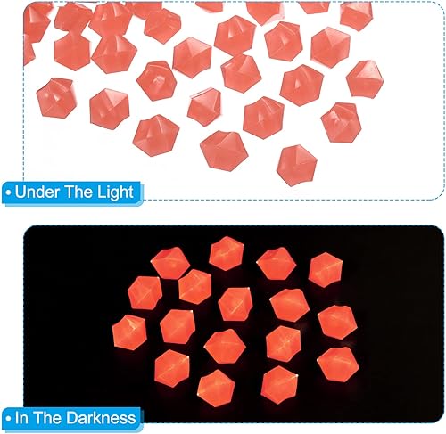 Miniatura 4 de MECCANIXITY 100 piedras brillantes de 0.39 a 0.59 pulgadas (0.394-0.591 in) para decoración en la oscuridad, piedras luminosas, decoración de