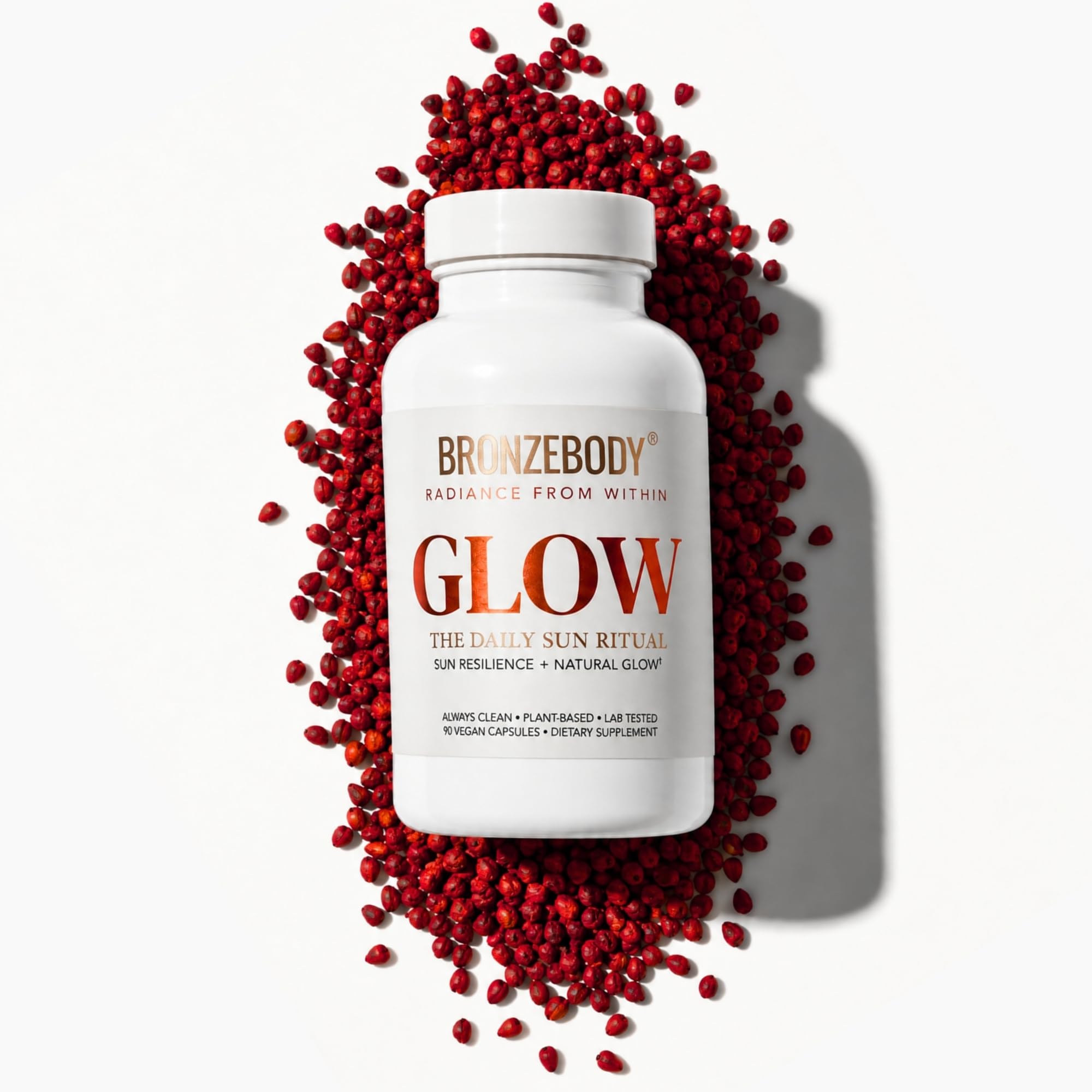 Glow Sun Prep & Clean Tanning Support – Dermatologist Reviewed Internal Sun Care Supplement, Loaded with Antioxidants, Urucum, Astaxanthin, Lutein & Lycopene, 90 Ct (1-Month Supply)