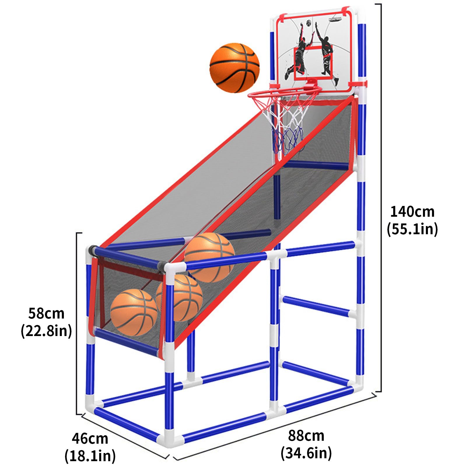 Changor Set Canestro da Basket per Bambini con Regolazione dell'altezza