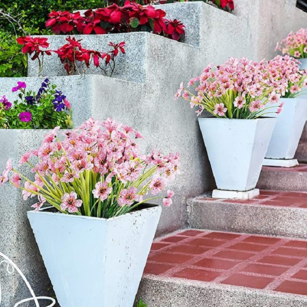 16 mazzi di fiori artificiali da esterno, piante in plastica simulate, simili a cespugli, resistenti ai raggi UV, adatti per giardini, patii e verande | Leroy Merlin