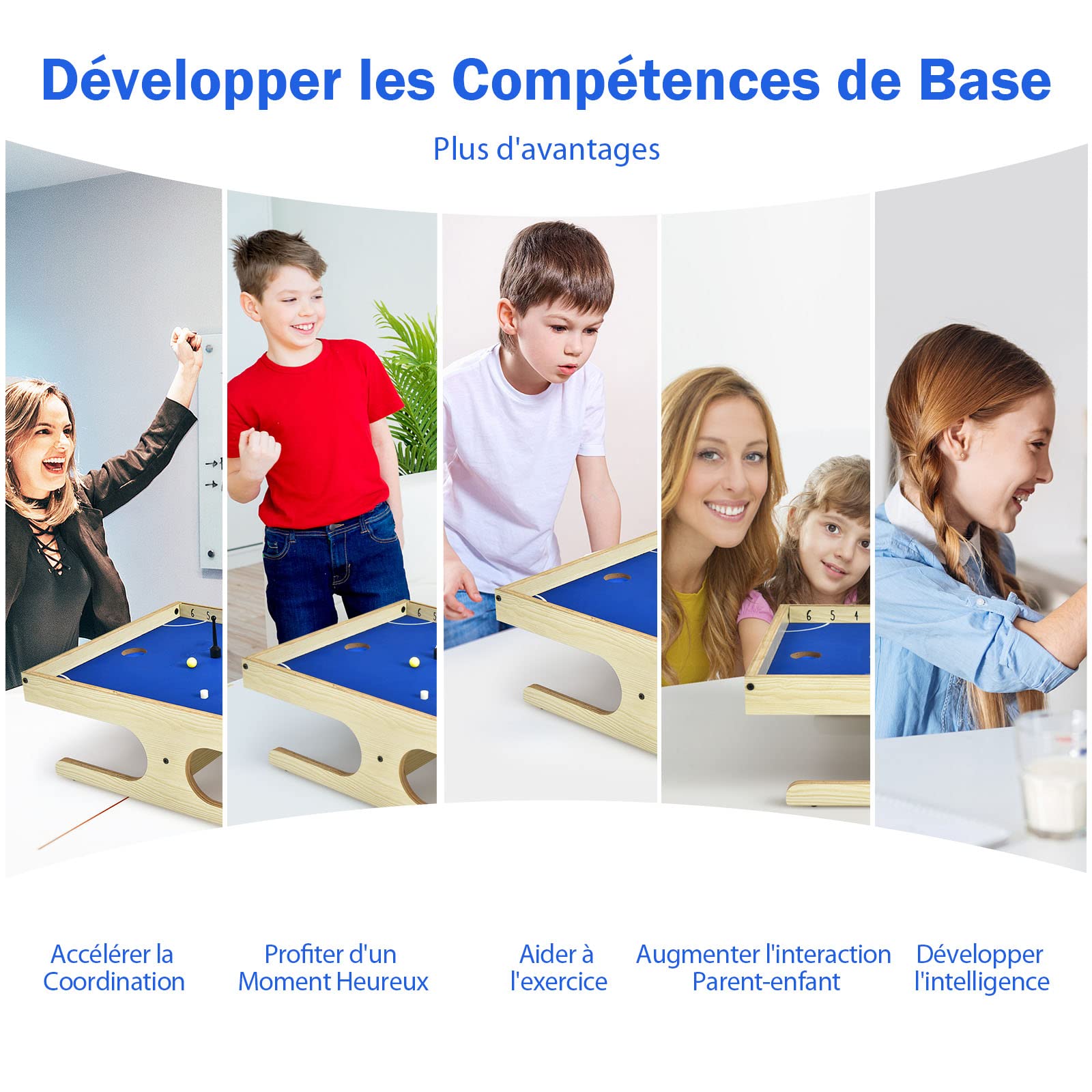 GOPLUS Jeu de Société Magnétique pour 2 Personnes, Mini Baby-Foot avec 2 Poignées, 2 Balles & Marqueur Manuel, Jeu d'Adresse pour Enfants, Adultes, Famille & Fêtes, 45x33,5x14 cm