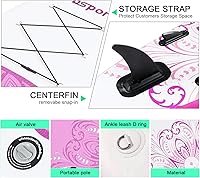 Vista 4 de FBSPORT Tabla de remo inflable de alta calidad de 10 pies 6 pulgadas, tabla de yoga con accesorios duraderos de SUP y bolsa de transporte. Posición