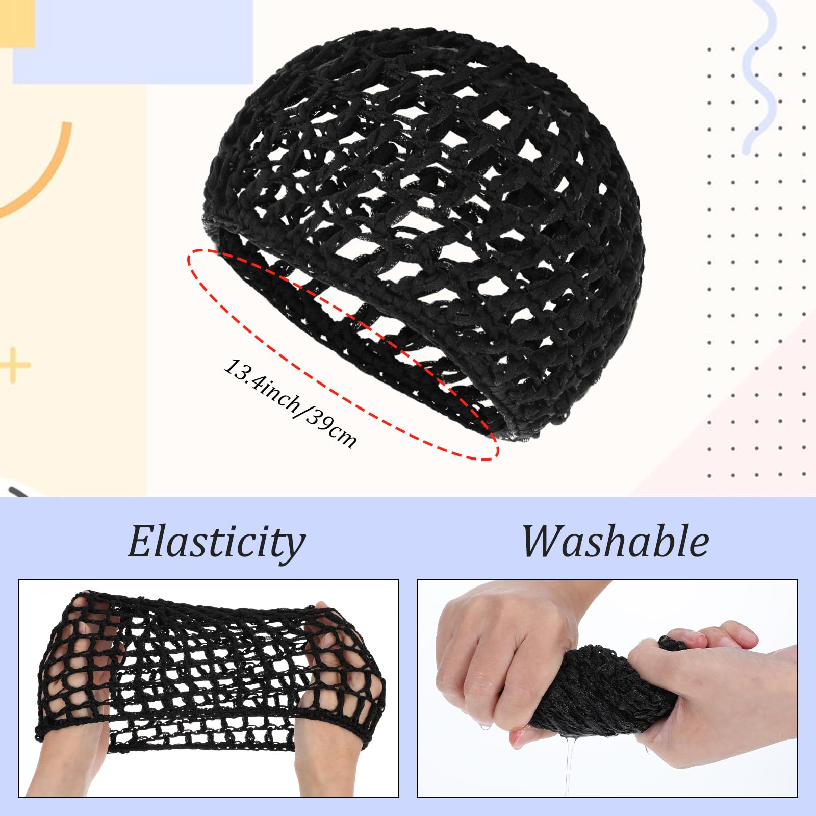 YUXIANLB Cuffia per capelli in maglia lavorata all'uncinetto, morbida rayon, traspirante, per dormire, doccia, trucco, copertura spessa, notte, casa, viaggi, accessori