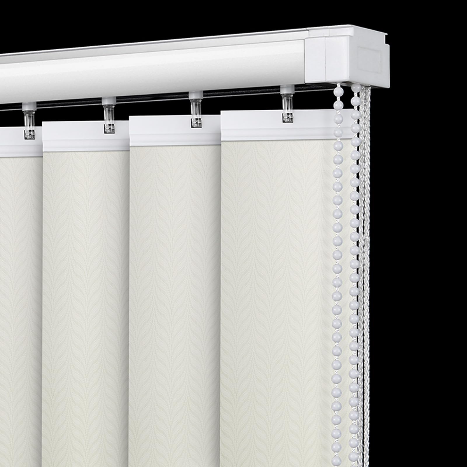 Vertikaljalousie 89mm Lamellenvorhang,Blickdicht Lichtdurchlässig Schiebegardine,Lichtfilternde/Wärmeisolierende/UV-Schutz,inklusive Montagematerial,Anpassbar,Breite×Höhe (90cm x 110cm)