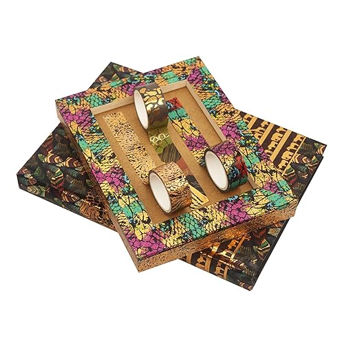 Miniatura 6 de Juego de 19 rollos de cinta washi, cintas adhesivas Washi de lámina dorada para diario de viñetas, cinta decorativa a granel para álbumes de