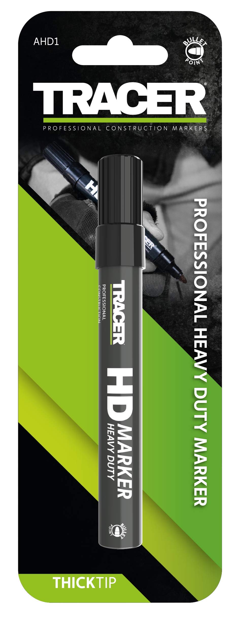 Heavy Duty Construction Marker (1-3mm Bullet Point General-Purpose Marker ideal for construction sites) – Black