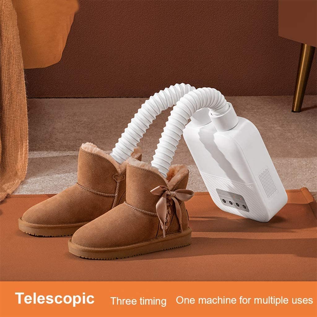 Secador de Botas, con Temporizador, Calentador de secador de Zapatos para pies Manguera Larga Flexible s Guerra de Zapatos portátil para el hogar de Invierno en el Dormitorio