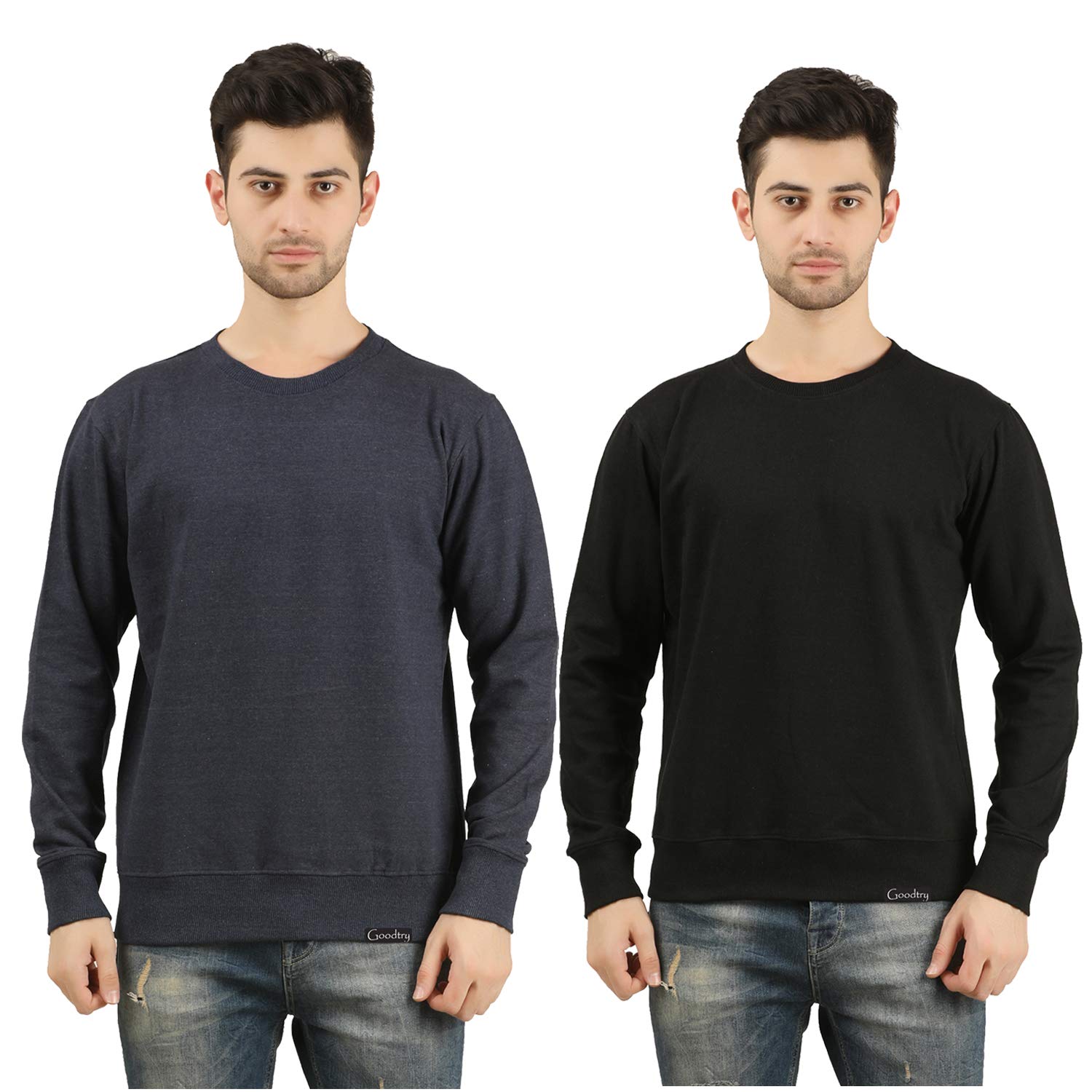 Goodtry G Men's Cotton Printed Sweatshirt Combo 2
