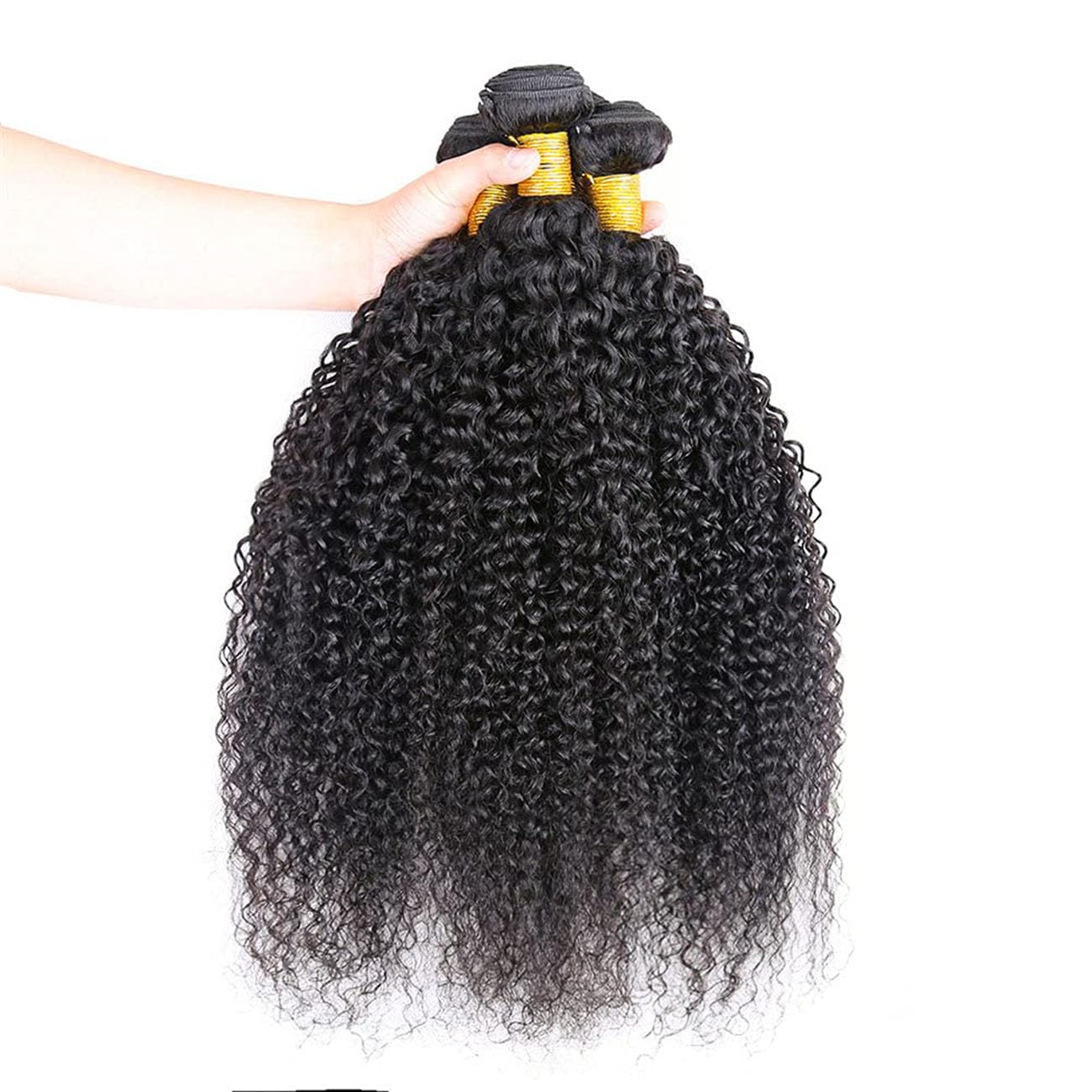 Bundles Curly Wave Human Hair Extensiones De Cabello Human Hair Extensions de Pelo Humano Natural Black Double Weft Unprocessed Virgin Remy Hair for Women 3 Bündel 16 18 20 Inch