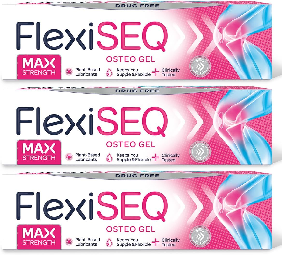 Max Strength Osteo Gel 50g x3, Drug Free, Topical Gel for Joints