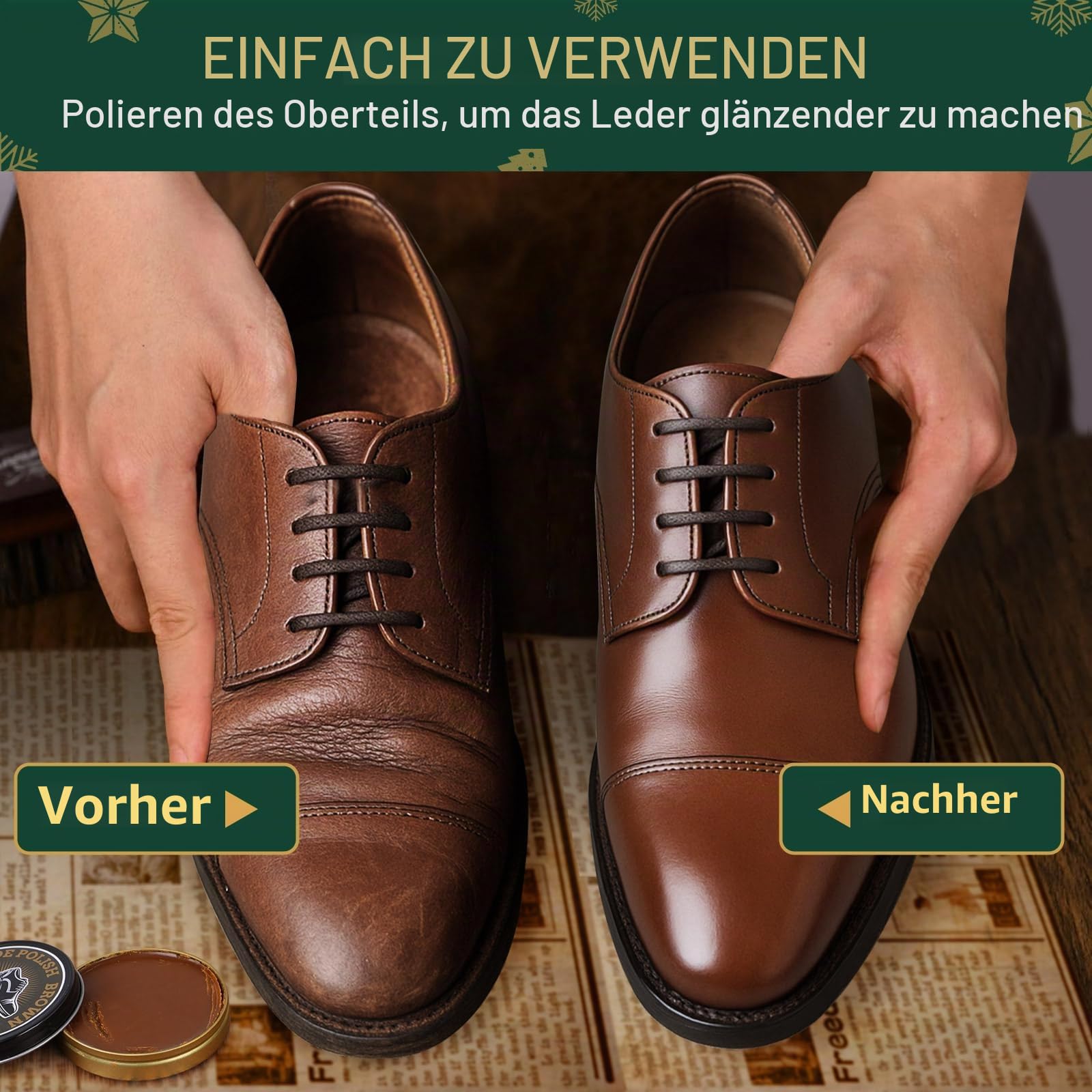 EPUMP Adventskalender 2025 für Männer Frauen – Luxus-Schuhpflege Geschenkset – Weihnachtsüberraschungsgeschenk für Erwachsener
