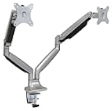 (MI-1772) Dual Monitor Arm Mount Desk Stand Two Articulating Gas Spring Height Adjustable Arms | Fits Up To 32