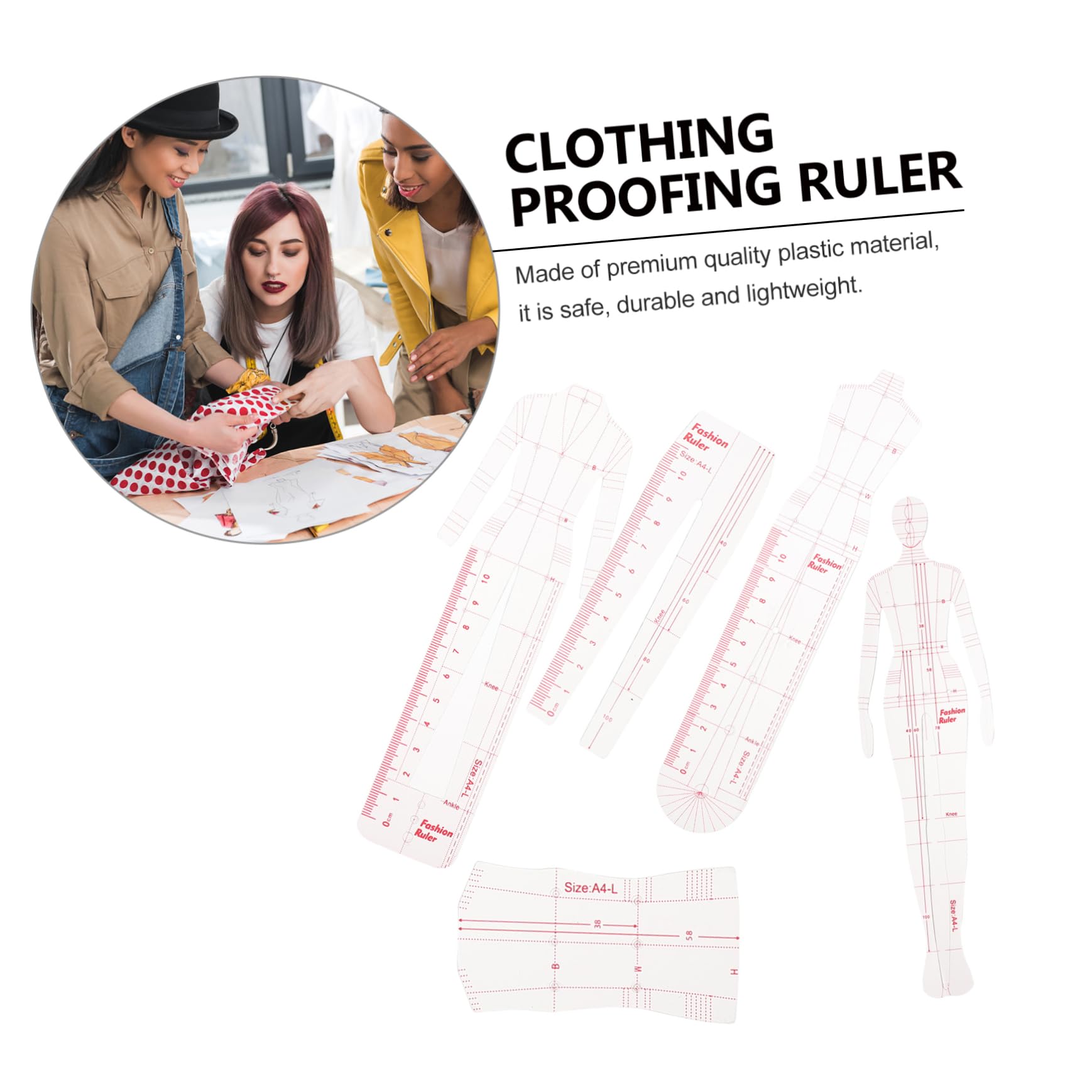 Operitacx 3sätze Fashion Frauen Nählineal Für Präzise Schnittmuster Und Zeichnungen Langlebig Und Vielseitig Einsetzbar Für Bekleidungsdesign Und Patchwork-projekte