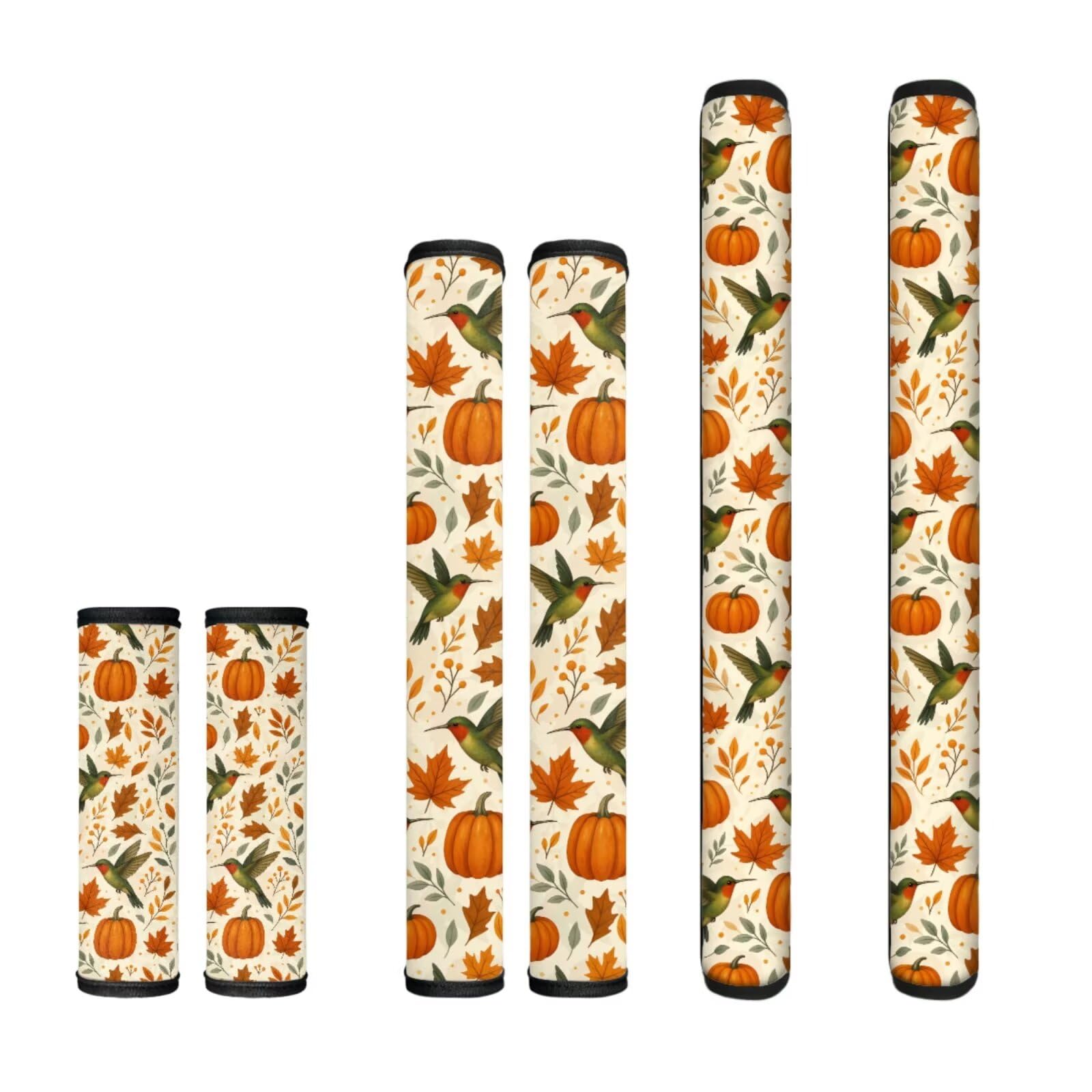 Fall Refrigerator Handle Covers Set of 6 Pumpkins Hummingbird