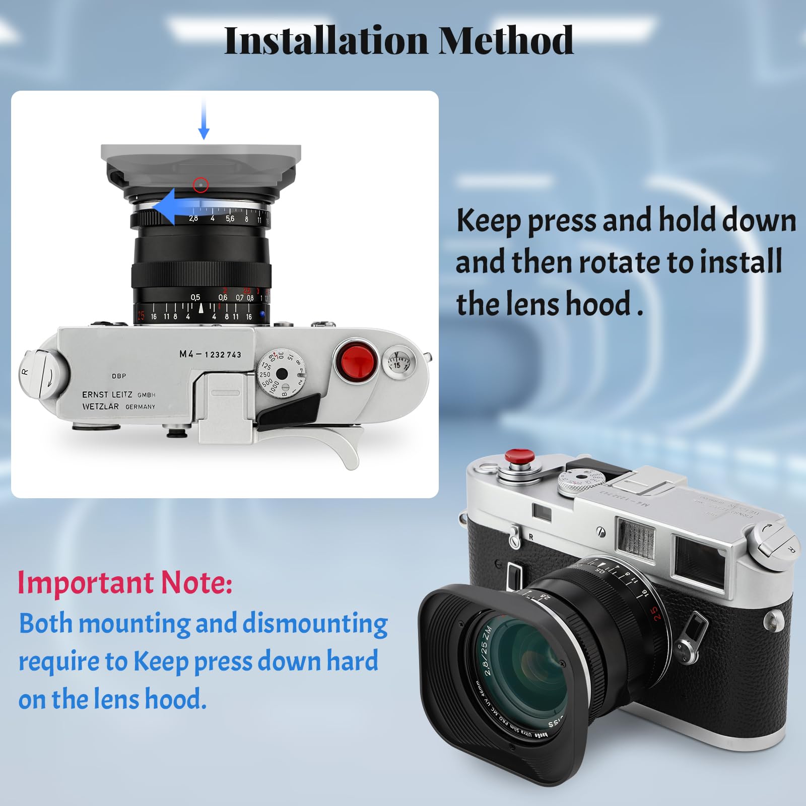 Amazon.com : Haoge LH-ZV03P Lens Hood for Carl Zeiss Distagon T