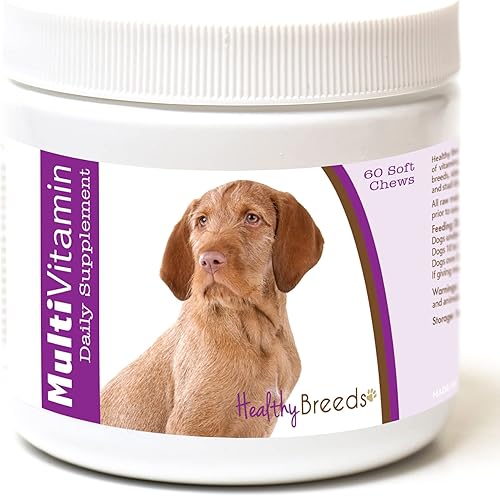 Miniatura 130 de Healthy Breeds Multivitamínico siberiano Husky para perros, suplemento diario recomendado por veterinarios, sabor a tocino, 60 masticables suaves