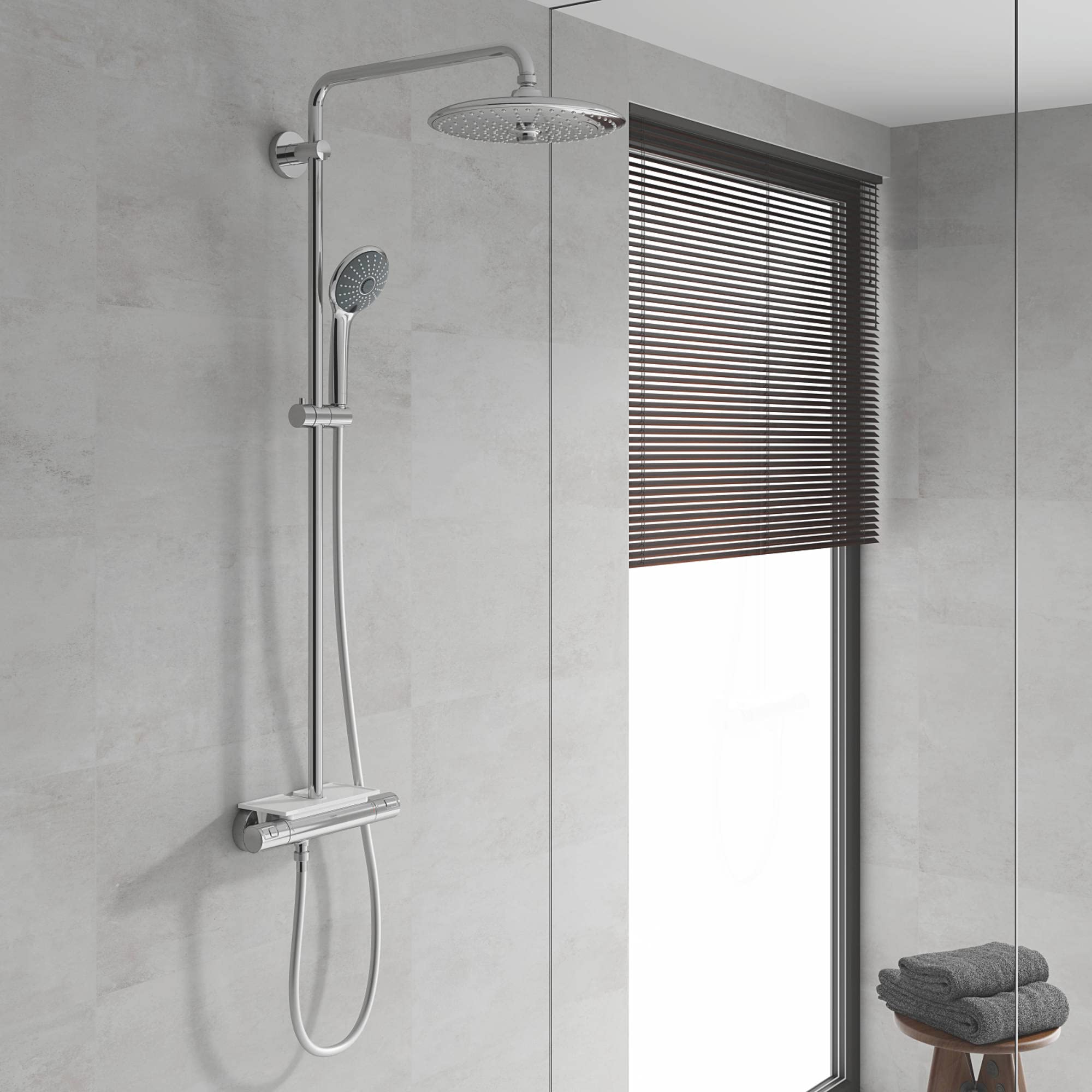Grohe 26462000 Vitalio Joy 260 con Doccia e Sistemi di Soffione Doccia, 3 Getti, Cromo
