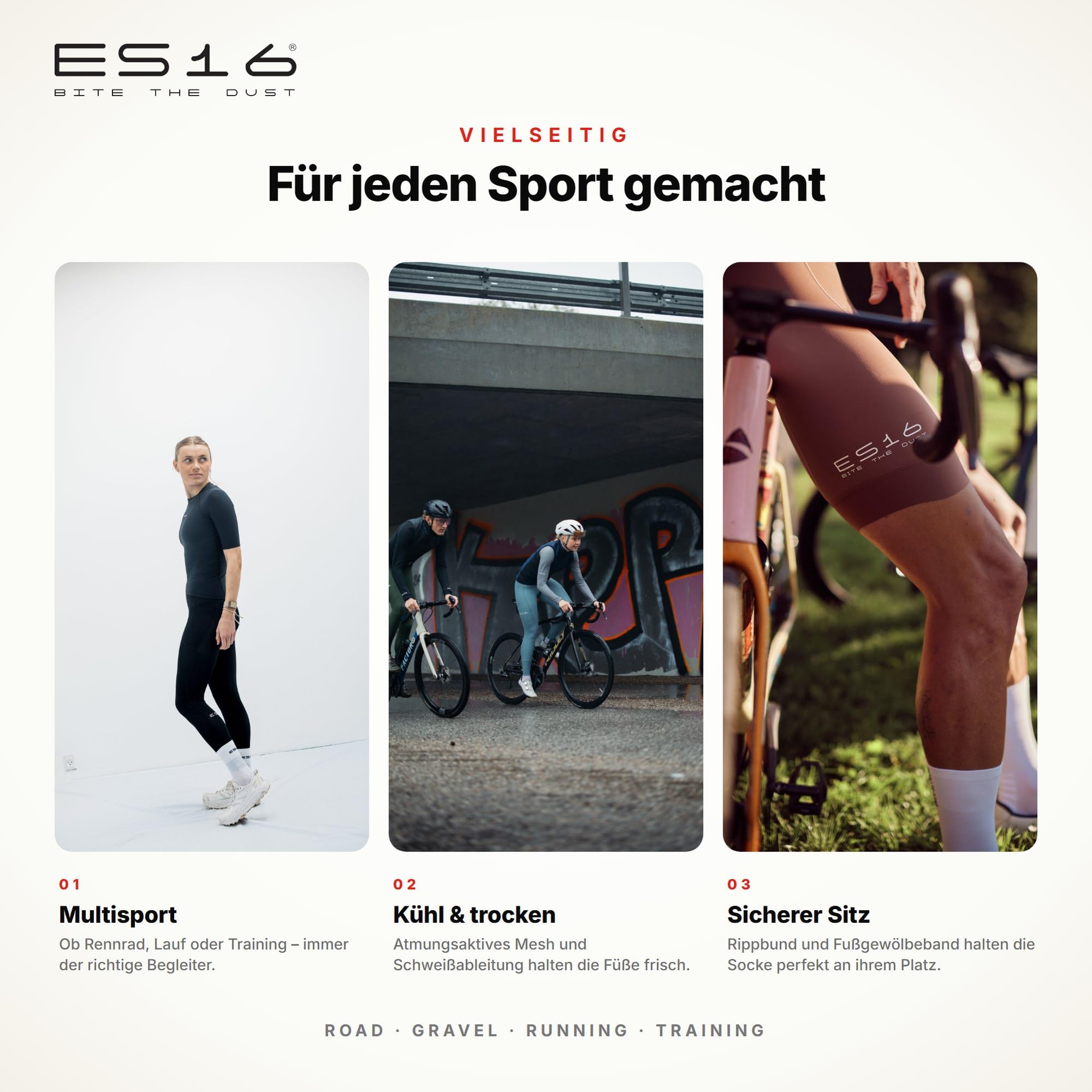 Fast Calze da Ciclismo Unisex Uomo Donna | Calzini Bici Traspiranti ad Asciugatura Rapida con Vestibilità Ergonomica e Cuciture Piatte – Confezione Multipla per Strada, Gravel e Indoor