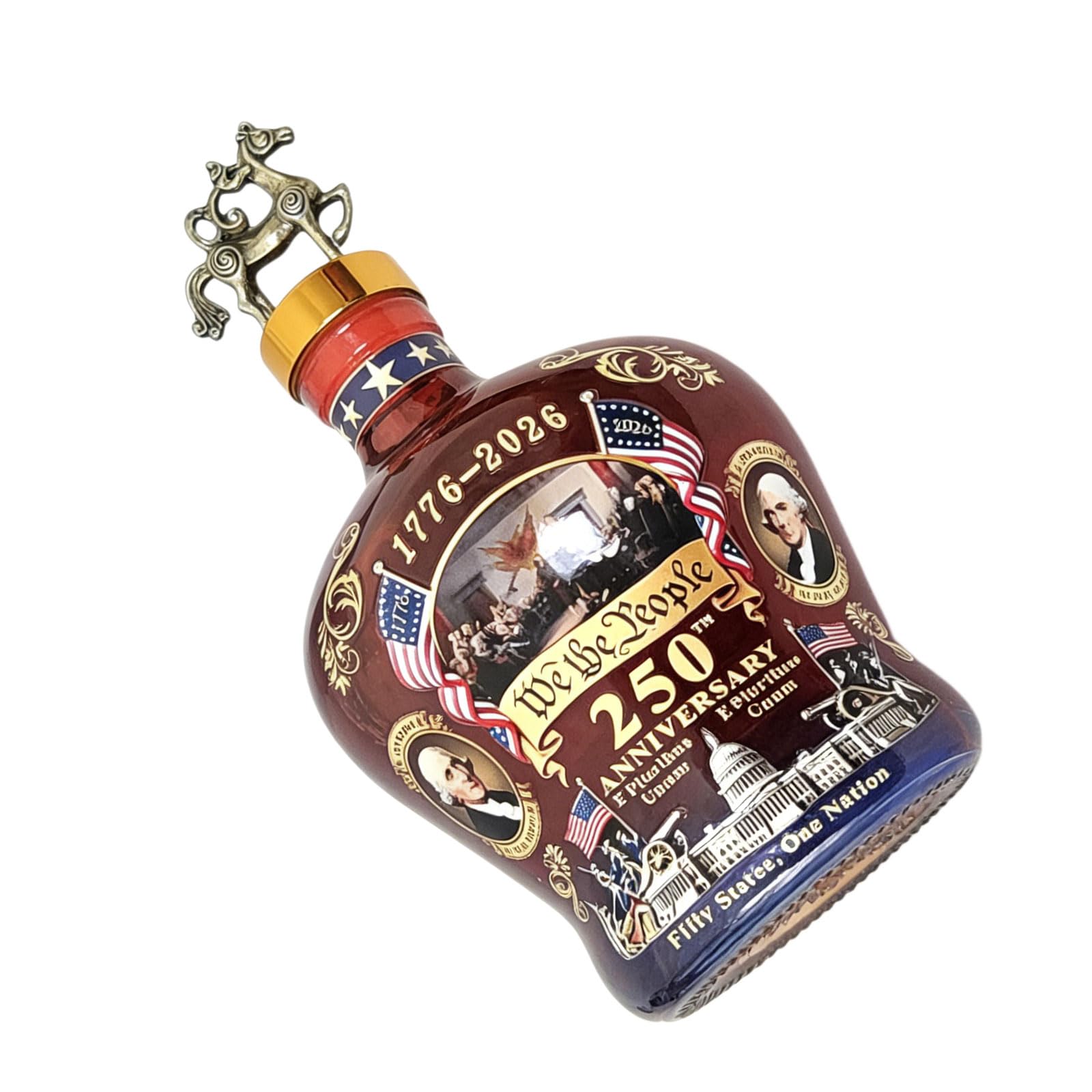 Kahdgss Pony1 Cover Collector Edition Historical Design Glass Flasks Multipurpose Beverage Jarsuitable For Cocktails And Decorative Storage Liquor Container