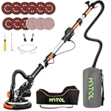 Electric Drywall Sander with Vacuum Dust Collection&comma; Variable Speed&comma; LED Light&comma; Foldable Handle&comma; Sanding Discs & Grids