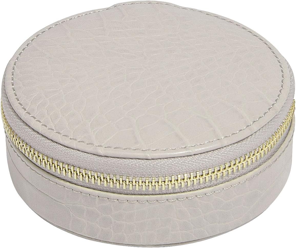 Stackers Putty Croc Round Travel Jewellery Box BigaMart