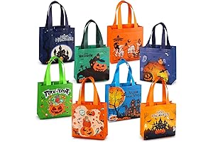 8PCS Halloween Gift Bag, Small Halloween Tote Bags
