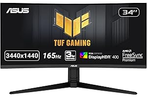 ASUS TUF 34-Inch 1440p 144Hz Ultrawide Curved Gaming Monitor