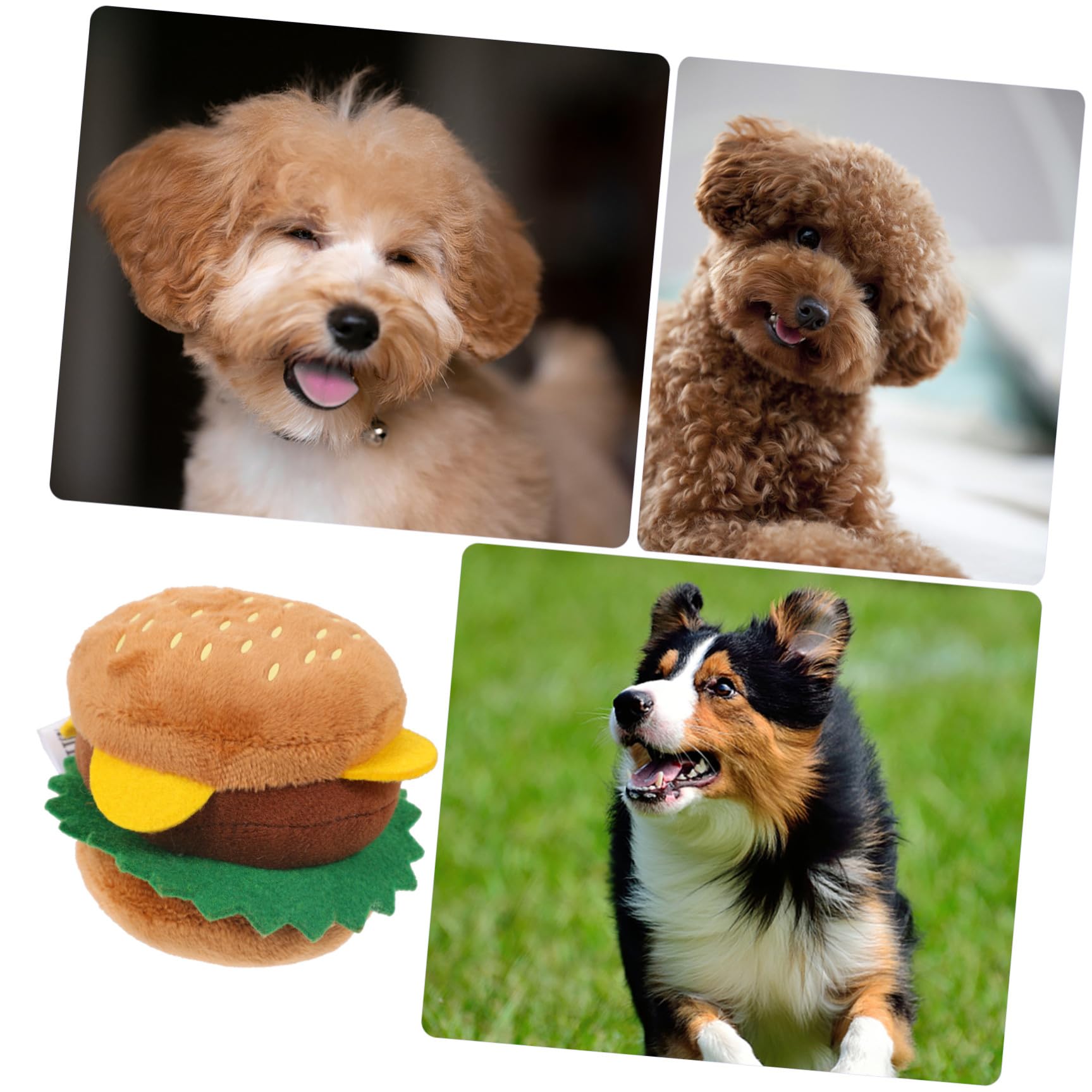 STOBAZA Jouet Couineur pour Chien en Peluche Forme Aliment, Résistant aux Morsures, Soulagement du Stress, pour Jouer et Se Défouler Votre Chiot