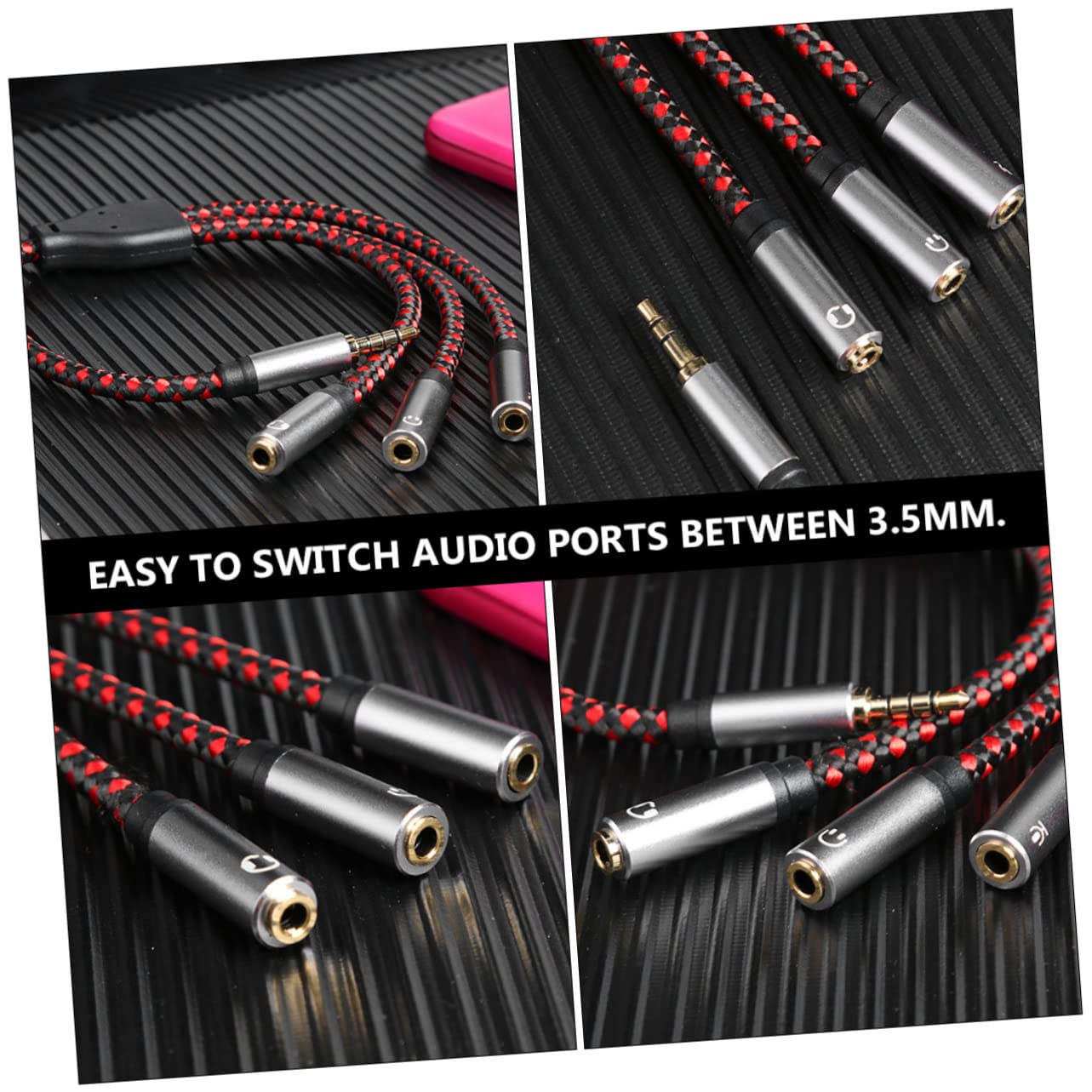 DOITOOL 3pezzi Splitter Audio y Per Cuffie e Altoparlanti Adattatore Audio Per Dispositivi Design Per Computer Tablet e Smartphone