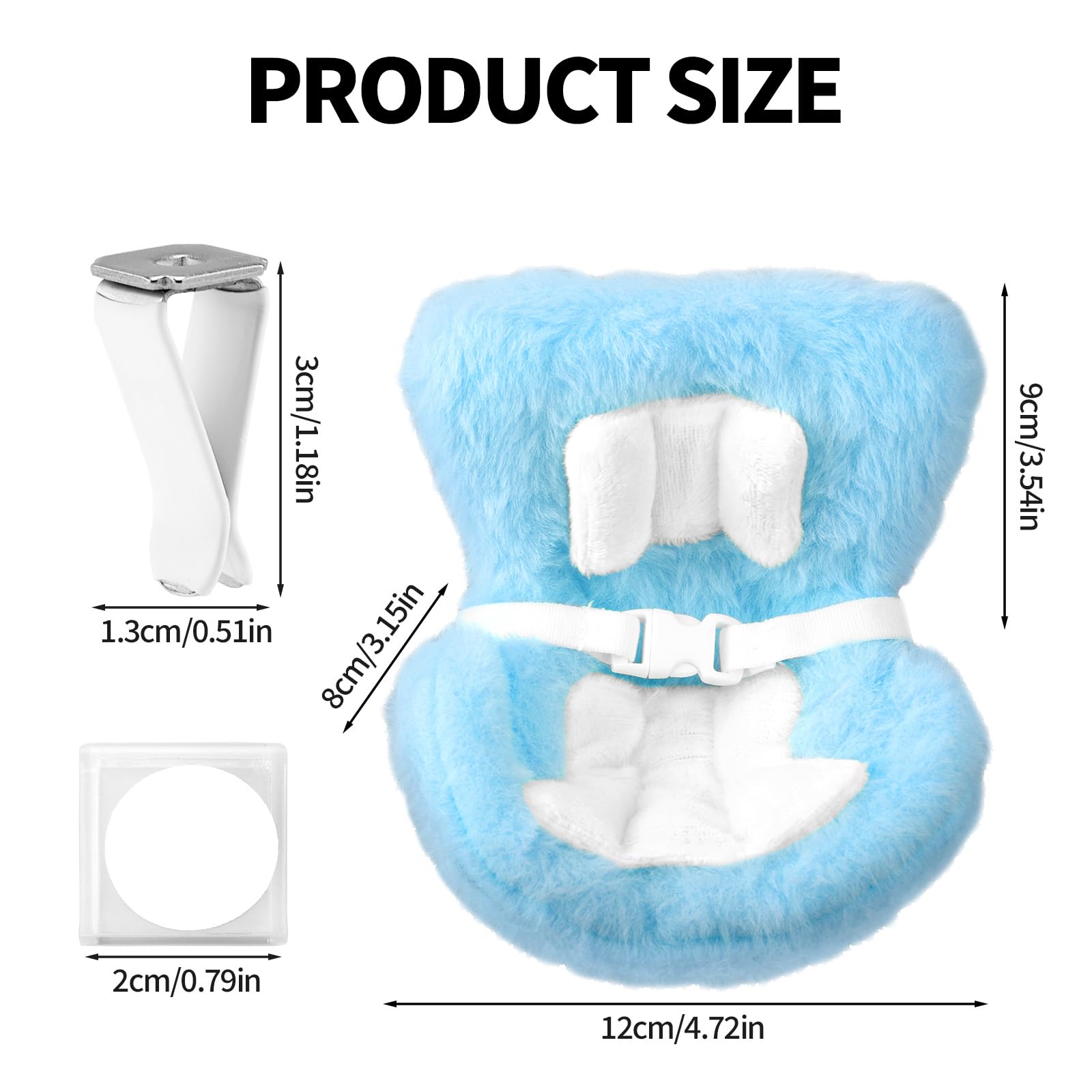 Puppen Autositz Mit Sicherheitsgurt - Plüschsitz Für 10-17cm Puppen