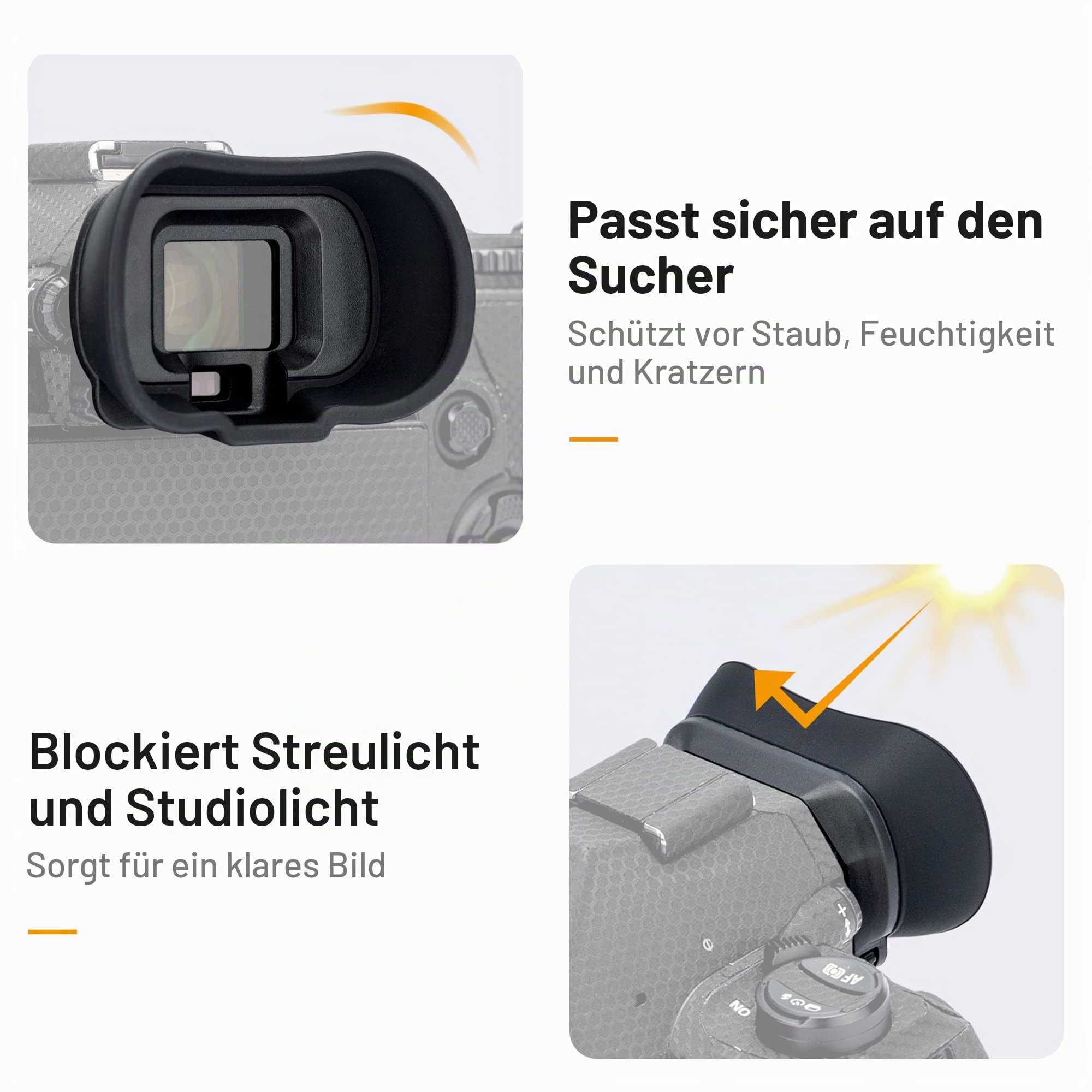 KIWIFOTOS Weiche Kamera Augenmuschel Okular Sucher Schutz für Olympus OM SYSYEM OM-1 OM-1II OM1 Mark II, ersetzt Olympus EP-18 Augenmuschel