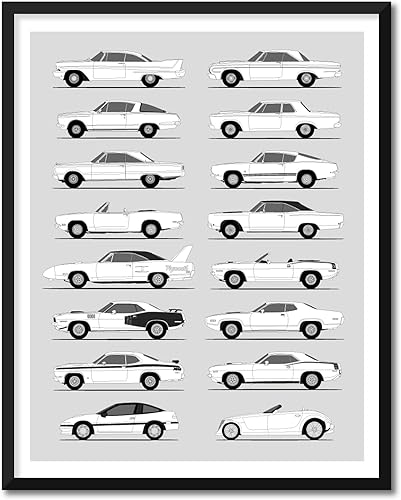Miniatura 98 de Handmade Poster compatible with Chevy Print Wall Art Handmade Decor of the Best of Chevy Generations History Evolution 8x10" (Unframed) Satin Print
