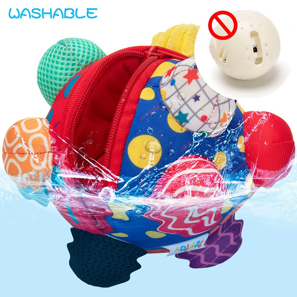 Juguete de bola bailarina para bebé, juguete sensorial de bola con baches de desarrollo, fácil de agarrar, ayuda a desarrollar habilidades motoras para niñas y niños a partir de 12 meses 2