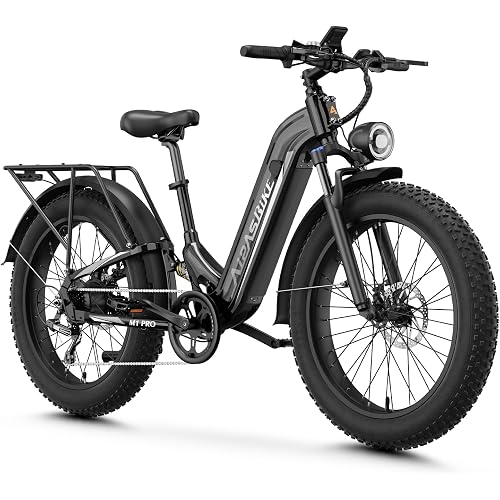 Aipas M1 Pro Electric Bike for Adults, 26 x 4 Fat Tires, 48V 17.5Ah Battery