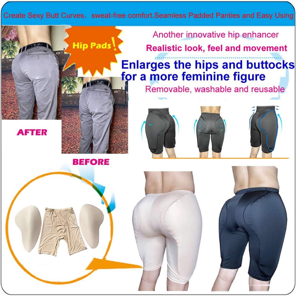 BIMEI 2PS Sponge padded Men Butt Lifter Shapewear Butt Shaper Boxer Padded Enhancing Underwear