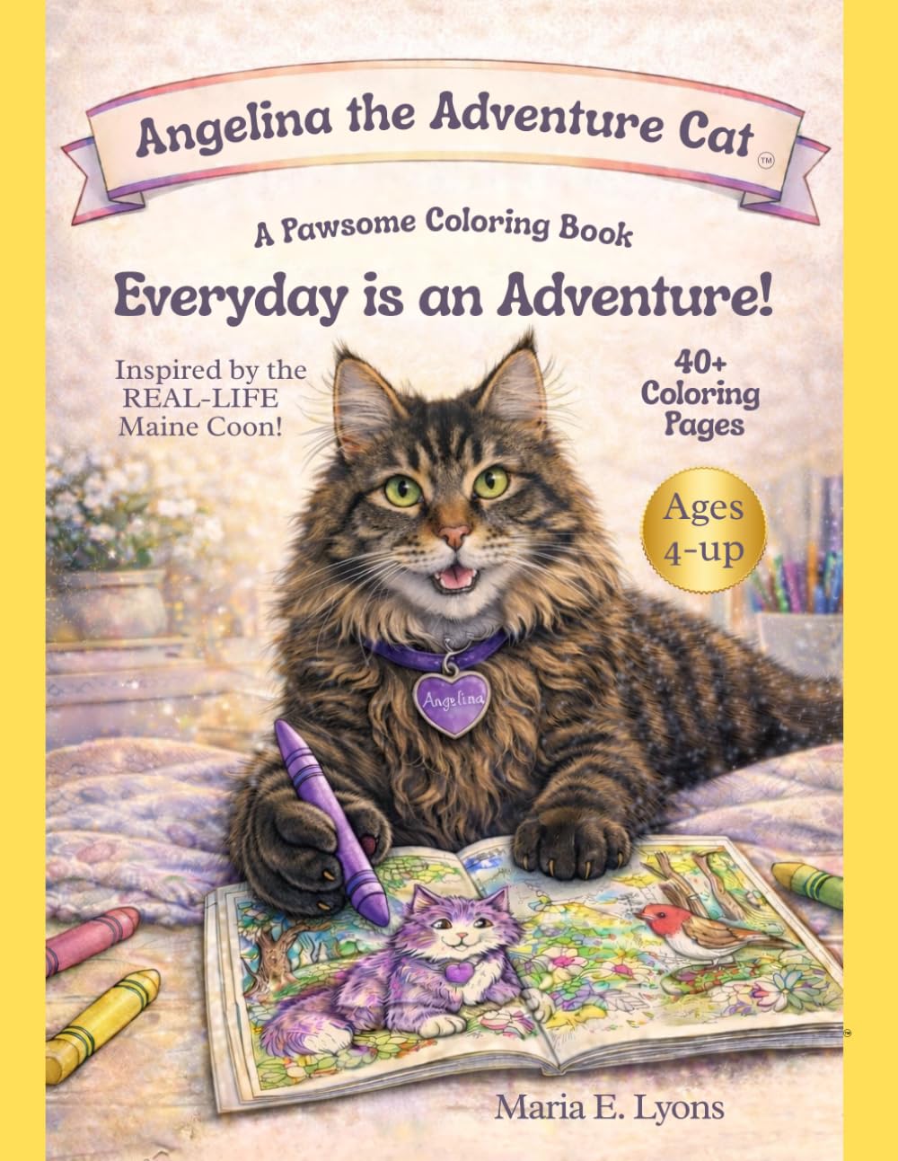 Angelina the Adventure Cat Coloring Book: Everyday is an Adventure!