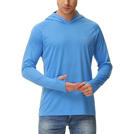 isnowood Sun Shirt with Holes - Men's UPF 50+ Long Sleeve UV...