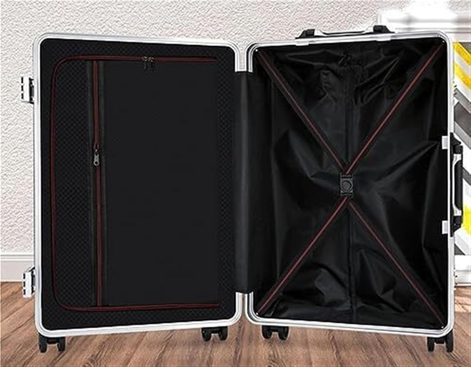Maletas duras con Ruedas, Equipaje con Marco de Aluminio y Puerto de Carga USB, Cubierta de Carrito de Viaje portátil