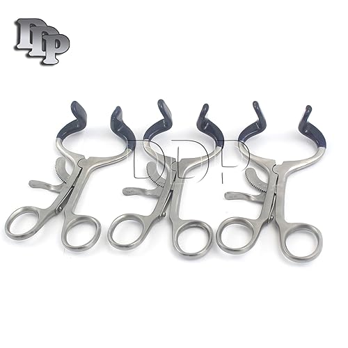 nuevo conjunto de 3pcs o.r Molt boca Gag Azul 4.5" Instrumento Dental con tubo de silicona