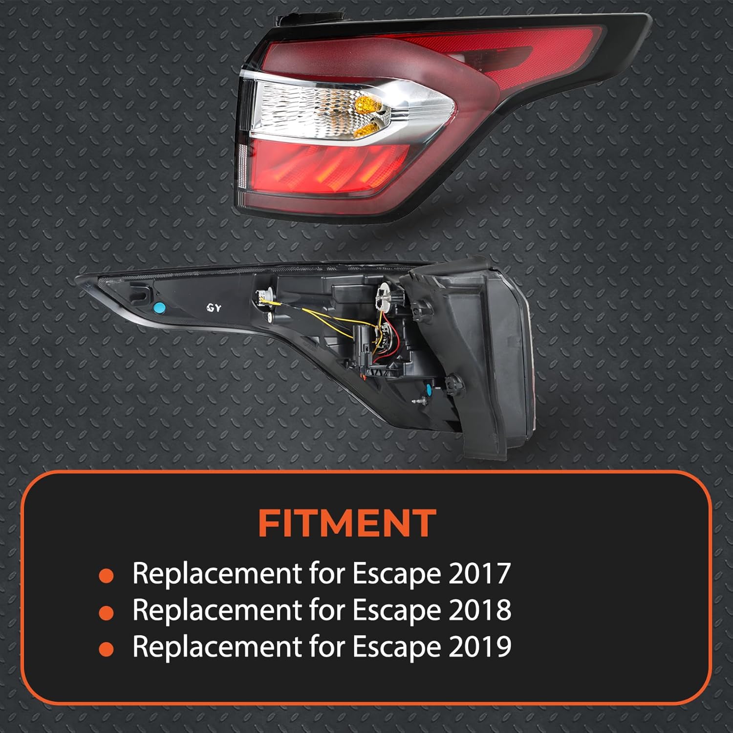 labwork Passenger Side Tail Light Replacement for Escape 2017 2018 2019 Rear Tail Light Brake Lamp Assembly RH Right Side GJ5Z-13404-C