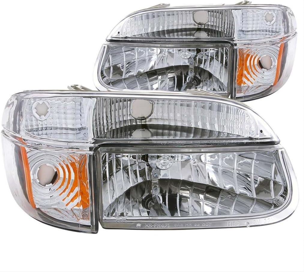 Alfa See Ya 2002-2007 RV Motorhome 4 Piece Set (Left & Right) Clear Design Headlights Corner Turn Signal Lights New