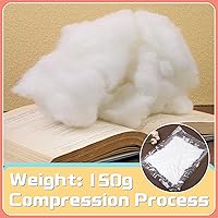 Vista 5 de Bupete Relleno de relleno de poliéster de 1.98 libras/31.75 oz, relleno de almohada (1.8 oz ~ 4.18 libras), rellenos para animales de peluche