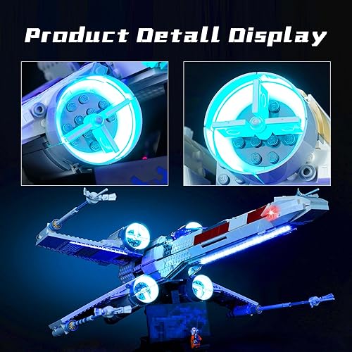 Miniatura 4 de Bourvill Kit de luces LED para Lego 75355 X-Wing Starfighter - Juego de luces compatibles con Lego 75355 - Versión clásica (kit de luces sin modelo)