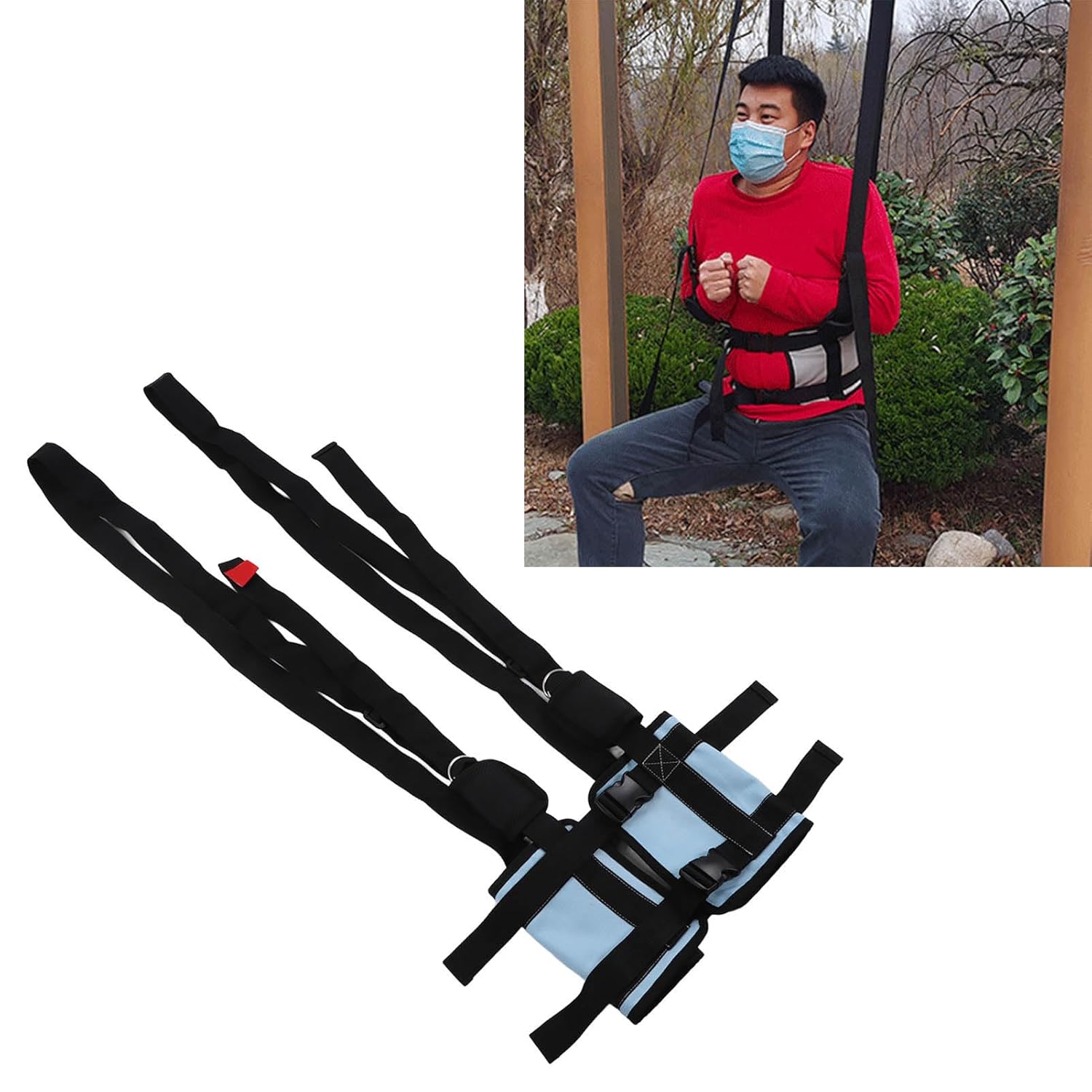 YUYTE Back Stretcher Hanging Spinal Decompression Harness Reduce Lumbar Pain Spinal Traction Stretcher