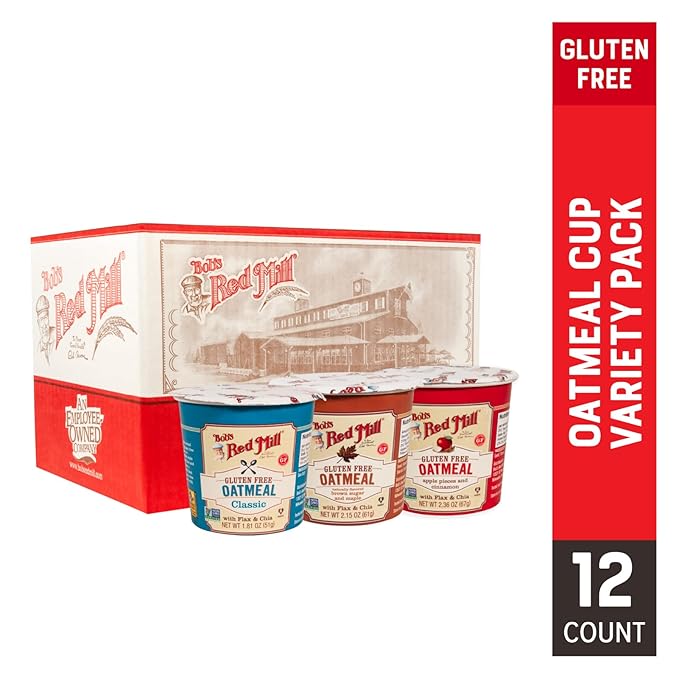 Bob's Red Mill Avena en Vaso Variedad (Classic, Maple, Apple), Pack de 12 miniatura 3