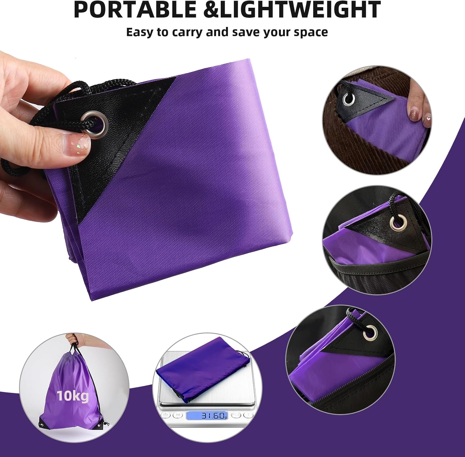 Drawstring Backpacks, 50 Pack — Bulk Drawstring Bags for Teams, Organizations & Large Events (50, Purple)