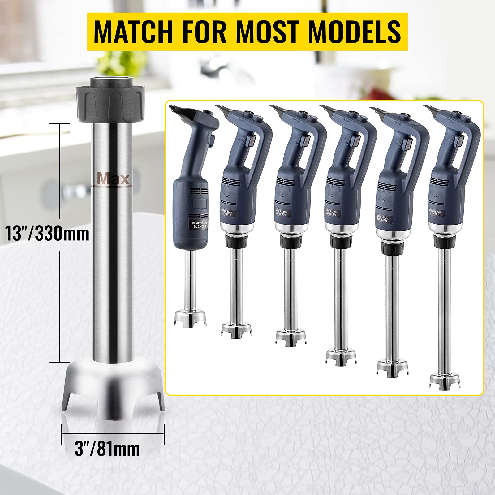 VEVOR Commercial Shaft, 16" Immersion Blender Shaft, HeavyDuty