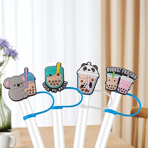 Miniatura 6 de 10 fundas de popote Stanley de 9 a 0.394 in, fundas de popote reutilizables para vasos Stanley de 3040 onzas, adornos de pajita impermeables Stanley