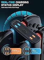 Vista 3 de SUPCASE Base de carga para Nintendo Switch 2 Joy Con, soporta carga de doble cara 9 modos de luz controlador magnético estación de soporte de carga